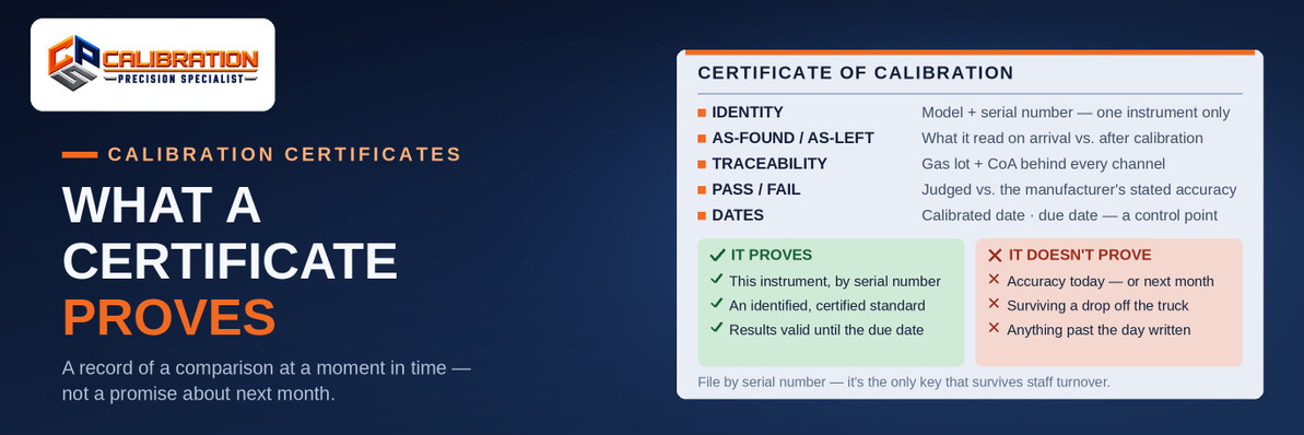 What a Calibration Certificate Actually Proves