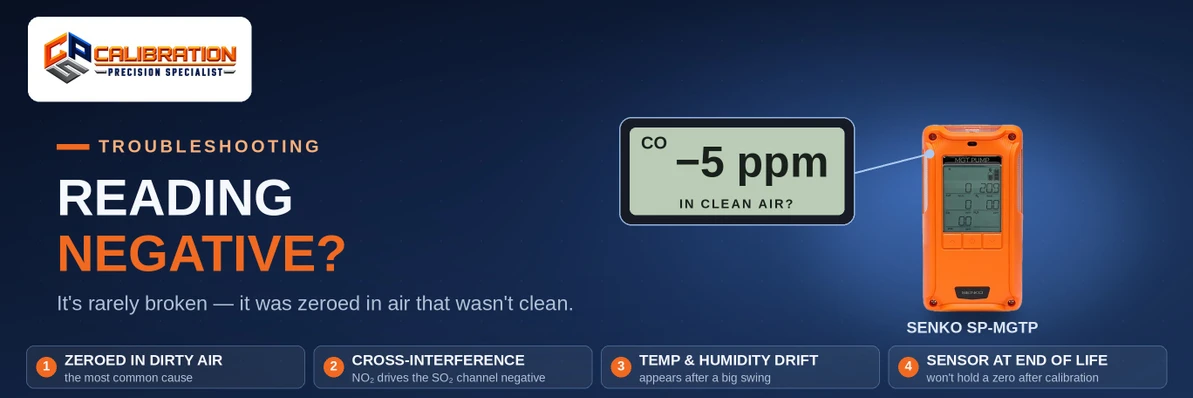 Why Does My Gas Detector Read Negative?