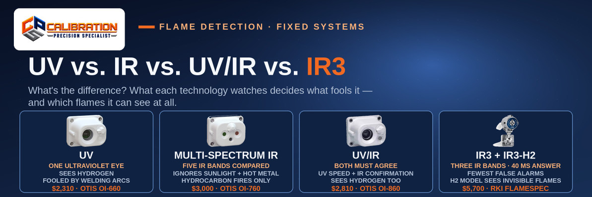 UV vs. IR vs. UV/IR vs. IR3 Flame Detectors: What's the Difference?