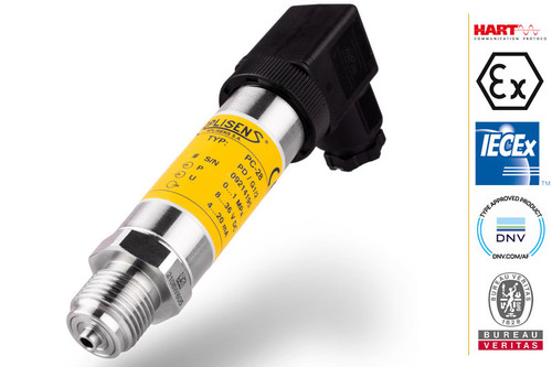 Aplisens PCE-28.SMART smart pressure transmitter with field housing for industrial gauge and absolute pressure measurement.