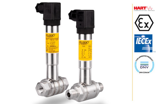 Aplisens PRE-28.SMART smart differential pressure transmitter with stainless steel housing, 4–20 mA HART output, and high static pressure capability for industrial applications.