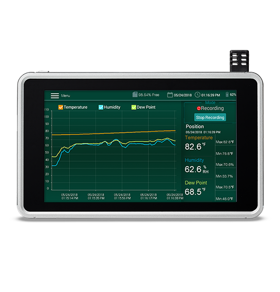 Extech RH550 – Humidity/Temperature Chart Recorder with Touch Screen