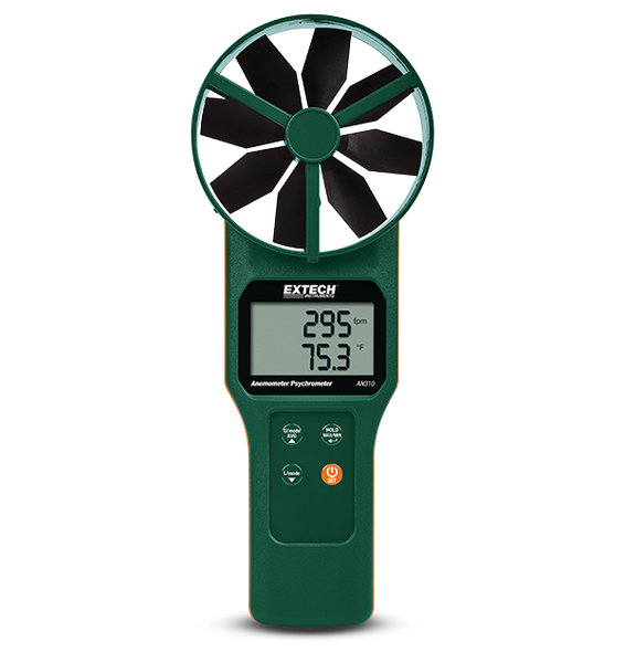 Extech AN310 – Large Vane CFM/CMM Anemometer/Psychrometer