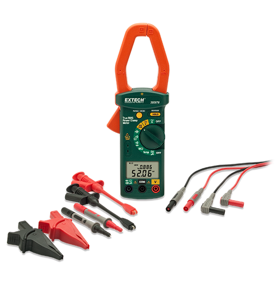 Extech 380976-K – Single Phase/Three Phase 1000A AC Power Clamp Meter Kit
