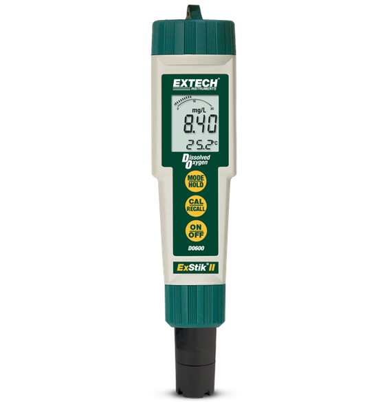 Extech DO600 – Waterproof ExStik® II Dissolved Oxygen Meter
