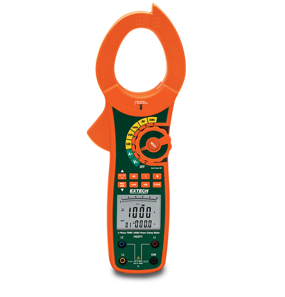 Extech PQ2071 – 1-/3-Phase 1000A True RMS AC Power Clamp Meter
