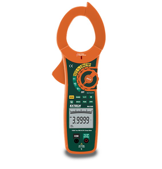 Extech MA1500 – 1500A True RMS AC/DC Clamp Meter + NCV