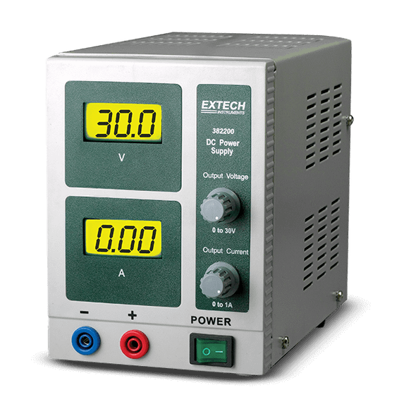 Extech 382200 – 30V/1A Single Output DC Power Supply