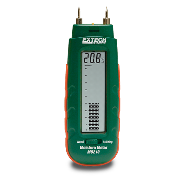 Extech MO210 – Pocket Moisture Meter with 2-in-1 Digital LCD Readout and Analog Bar Graph