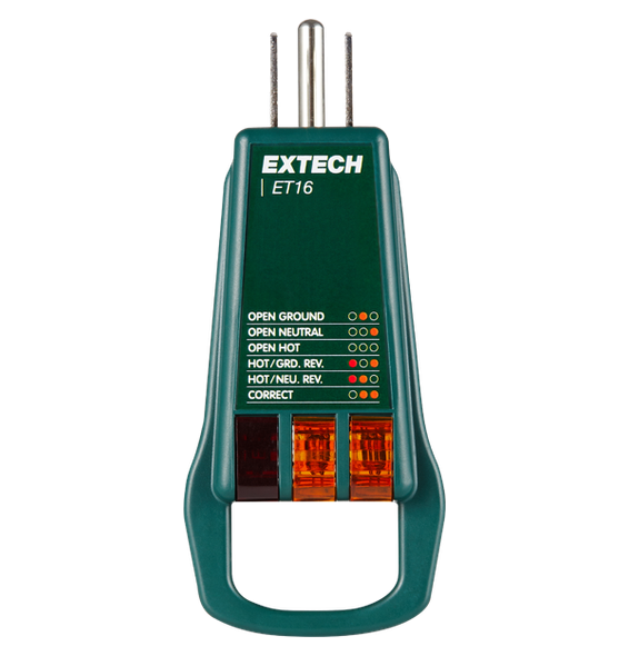 Extech ET16 – Receptacle Tester for Type B Electrical Outlets