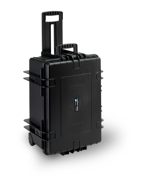 B&W Type 6800 Outdoor Case – Black, with Wheels