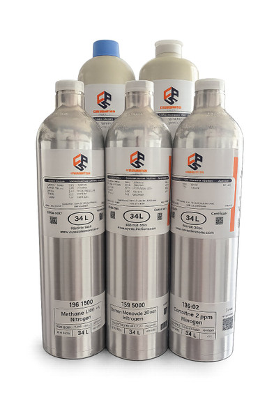 Oxygen O2 800 ppm calibration gas cylinder