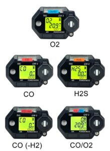 A compact RKI Instruments GasWatch 3 single-gas monitor designed for detecting carbon monoxide (CO). The device features a bright yellow backlit digital display showing gas concentration in parts per million (ppm), with easy-to-read indicators for battery life and mode. The monitor has a durable black casing, labeled with "RKI" and "GW-3," and includes an alligator clip for convenient attachment to safety equipment. Ideal for industrial and safety applications.