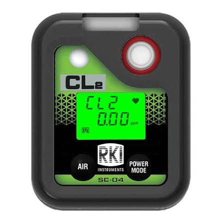 RKI SC-04 chlorine Cl2 single gas monitor