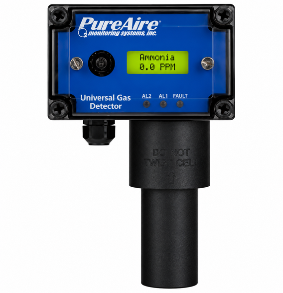 PureAire Universal Ammonia NH3 Gas Detector with renewable electrochemical sensor