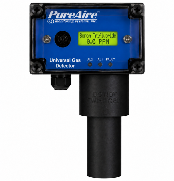 PureAire Universal Boron Trifluoride BF3 Gas Detector 0-9 ppm with renewable electrochemical sensor