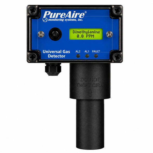 PureAire Universal Dimethylamine DMA Gas Detector 0-30 ppm with renewable electrochemical sensor