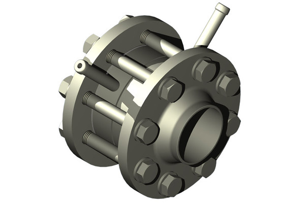 Aplisens ZPK flange-type nozzle flowmeter for differential pressure flow measurement in industrial pipelines.