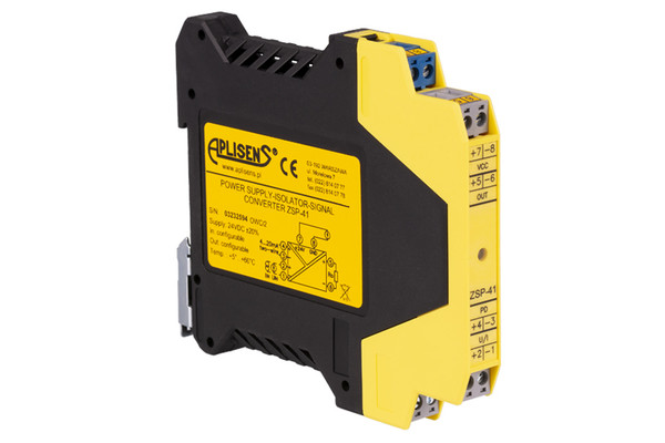 Aplisens ZSP-41 signal isolator and signal converter for DIN rail mounting