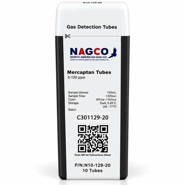 NAGCO Mercaptans Detector Tubes 5-120 ppm | N10-129-20