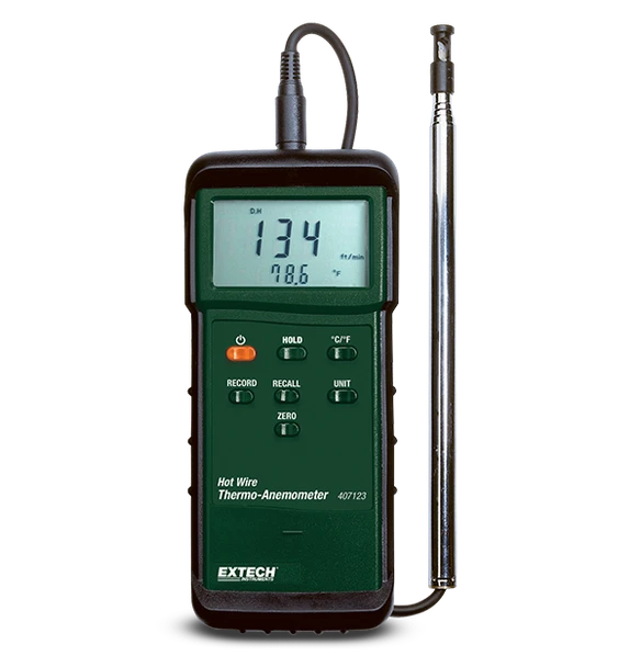 Extech 407123 – Heavy Duty Hot Wire Thermo-Anemometer