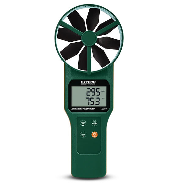 Extech AN310 – Large Vane CFM/CMM Anemometer/Psychrometer