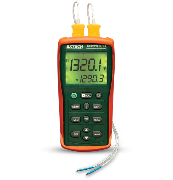 Extech EA15 – EasyView™ Dual Input Temperature Datalogger