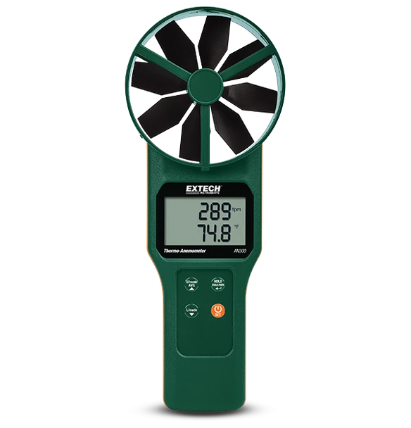 Extech AN300 – Large Vane CFM/CMM Thermo-Anemometer