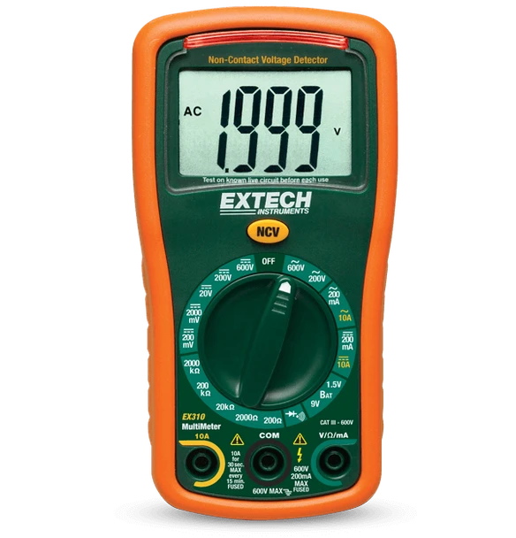 Extech EX310 – 9 Function Mini MultiMeter + Non-Contact Voltage Detector