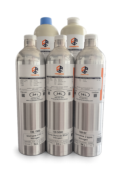 CPS Calibrations 3-Gas calibration gas – CO2 35.0% / CH4 50.0% / N2 15.0% cylinder