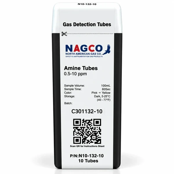NAGCO N10-132-10 Amines Detector Tubes 0.5-10 ppm