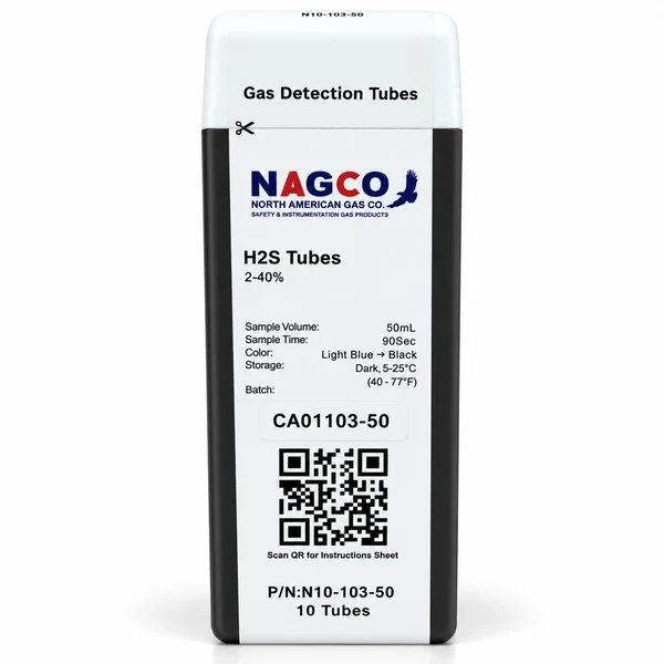 NAGCO N10-103-50 Hydrogen Sulfide H2S Detector Tubes 2-40 Percent