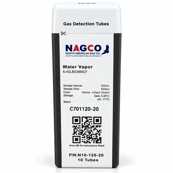 NAGCO N10-120-20 Water Vapor Pipeline H2O Detector Tubes 6-40 lbs/MMCF