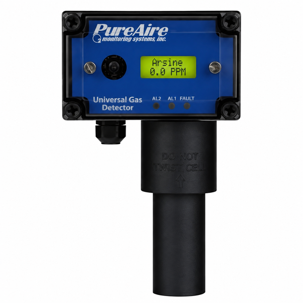 PureAire Universal Arsine AsH3 Gas Detector 0-1 ppm with renewable electrochemical sensor