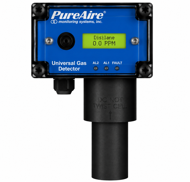 PureAire Universal Disilane Si2H6 Gas Detector 0-15 ppm with renewable electrochemical sensor