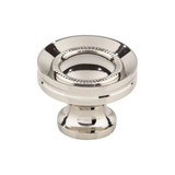 Button Faced Knob 1 1/4" - Polished Nickel