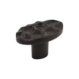 Cobblestone Oval Knob 2" - Coal Black