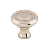 Swirl Cut Knob 1 1/4" - Polished Nickel