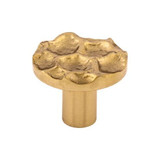 Cobblestone Round Knob 1 3/8" - Brass