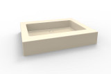 BLOCK 25X18 SOLID SURFACE SINK - BISCUIT