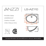 ANZZI Series 17 in. Ceramic Undermount Sink Basin in White