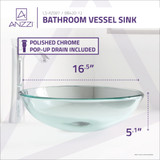 Mythic Series Vessel Sink in Lustrous Clear