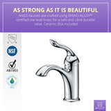 Arc Series Single Hole Single-Handle Low-Arc Bathroom Faucet in Polished Chrome