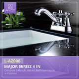 ANZZI Series 4 in. Centerset 2-Handle Mid-Arc Bathroom Faucet in Polished Chrome