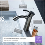 ANZZI Series Single Hole Single-Handle Mid-Arc Bathroom Faucet in Brushed Nickel