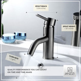 Bravo Series Single Hole Single-Handle Low-Arc Bathroom Faucet in Brushed Nickel