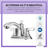 Vista Series 4 in. Centerset 2-Handle Mid-Arc Bathroom Faucet in Brushed Nickel