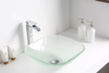 Victor Series Deco-Glass Vessel Sink in Lustrous Frosted Finish