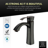 Rhythm Series Single Hole Single-Handle Mid-Arc Bathroom Faucet in Oil Rubbed Bronze