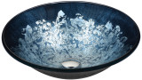 Makata Series Vessel Sink in Silver Burst